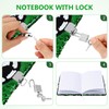 CLISPEED Diary for Boys with Lock and Keys, Football Pattern