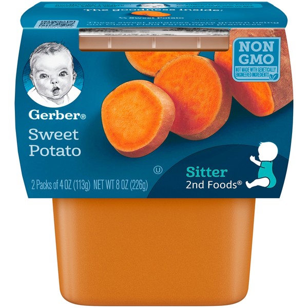 Gerber 2nd Foods Sweet Potatoes, 4 Ounce Tubs, 2 Count