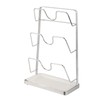 Wall Mounted Pot Lid Rack 304 Stainless Steel Punch Free
