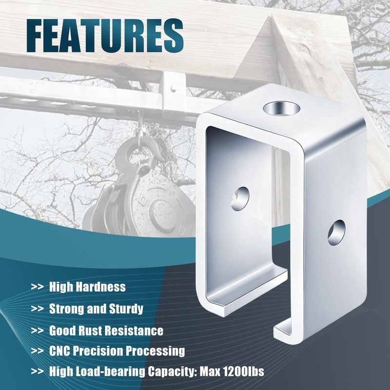 Channel Trolley Track Hanger Bracket for UNISTRUT Strut Channel,Intermediate Support