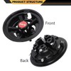 CNNELL Golf Cart Wheel Covers Hub Caps Black Compatible with