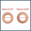 INFINAUTO 10pcs 8mm Inner Dia Copper Washers Flat Sealing Gaskets