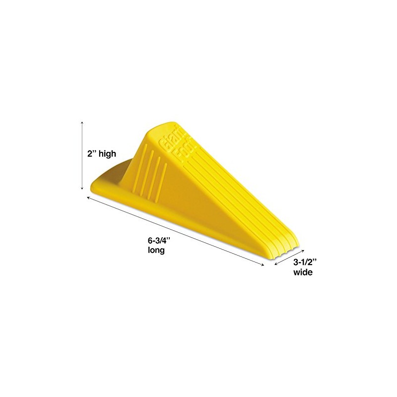 Master Caster 00966 Giant Foot Doorstop, No-Slip Rubber Wedge, 3-1/2w
