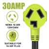 AOWEITOUR 240V NEMA 6-50P to NEMA 10-30R, 30 Amp 3