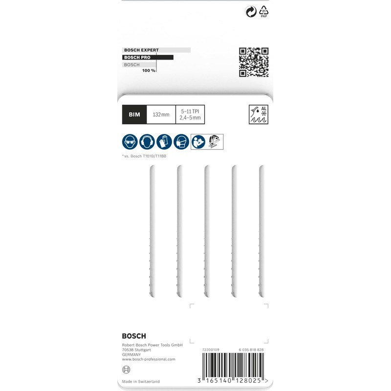 Bosch 2608634994 Jigsaw Blade T 345 XF, Silver