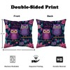 Owl Throw Pillow Covers 18x18 Inch Set of 2, Welcome