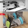 RITSU Slide Out Pan and Pot Lid Organizer for Cabinet,