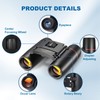 AHFLRITO Compact Binoculars, Lightweight Foldable Small Binoculars for Adults and