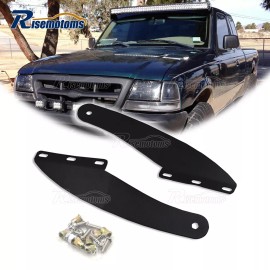 risemotom8 For 1993-2011 Ford Ranger 50" Curved Light Bar Over Windshield Mounting Brackets