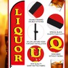 Tingjoo 15FT Liquor Feather Flag Pole Kit for Outdoor Advertising