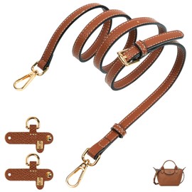 Aucuu Shoulder Strap for Longchamp Women's Bag, Leather Shoulder Strap for Mini Bags, Adjustable Shoulder Strap, Carry Straps for Bags, Bag Strap for Longchamp Mini Bag, Crossbody Bag