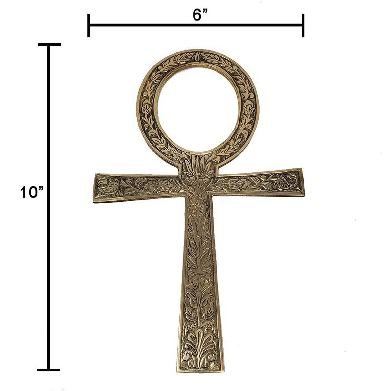 Solid Brass Ankh 9.75"~ Perfect for your Altar, Wall Décor,