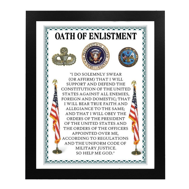 Oath Of Enlistment - U.S Military Patriotic Wall Art, This