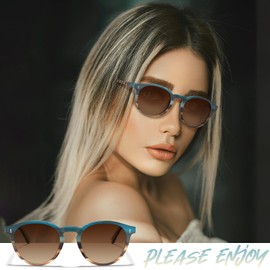 CARFIA Vintage Womens Mens Sunglasses Polarised Acetate Frame UV400 Protection Lens…