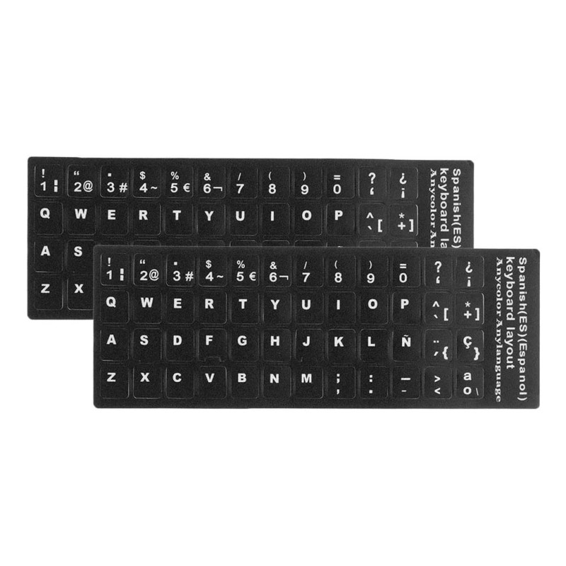 L&T Etiquetas Pegatinas Stickers Para Teclado En Español 2pzs