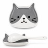 Cat-Shaped Spoon Rest, Ceramic Spoon Rest for Kitchen Counter Stove