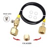 Upgraded CO2 Tank Refill Adaptor Transfer Hose，for large CGA320 CO2
