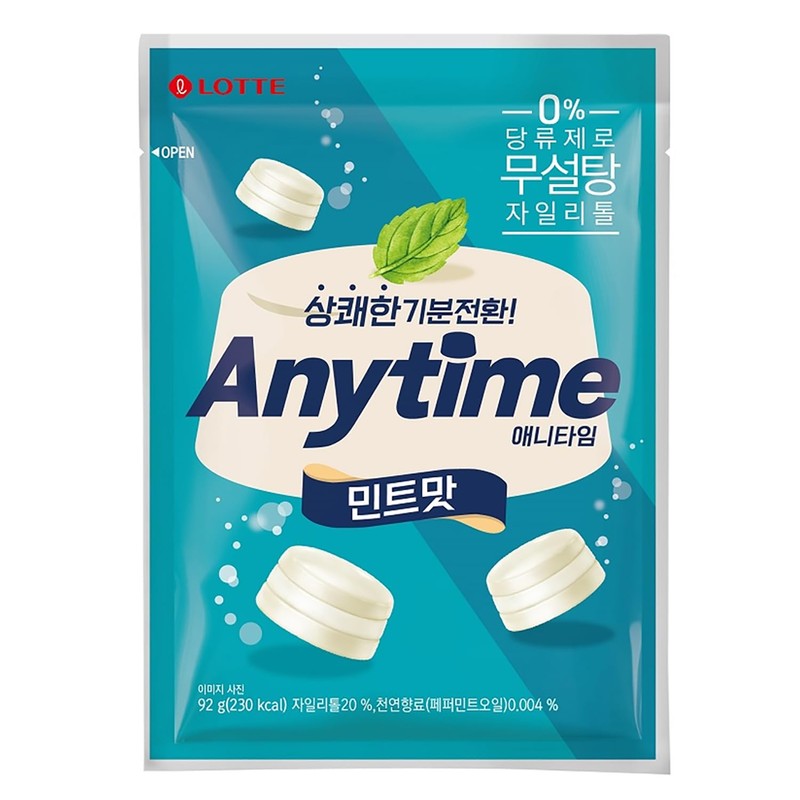 LENITH Xylitol Lotte Candy Anytime Sugar Free Xylitol Milk Mint