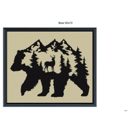 Unbranded Bear blanket pattern,72x60"