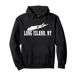 Long Island NY New York Pride Vintage Long Island Card Pullover Hoodie