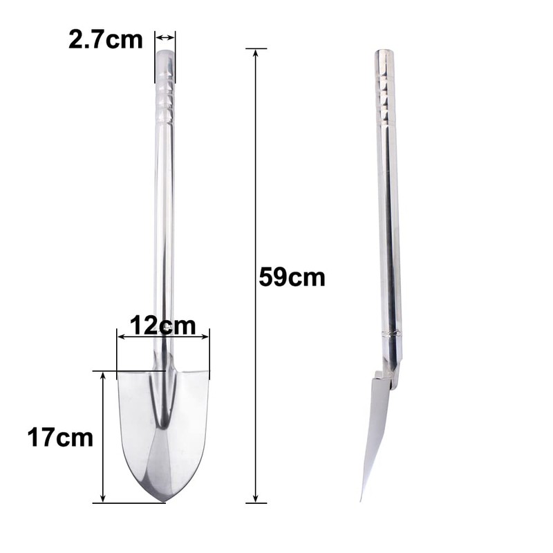 LUBAN Stainless Steel Garden Shovel Hand Tool Digging Weeding Seeding