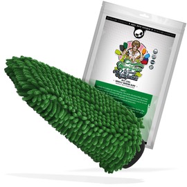 Nuke Guys XL Chenille Wash Mitt, Ultra Soft Microfiber Car Wash Mitt, Lint Free and Scratch Free Car Wash Mitt, Dark Green