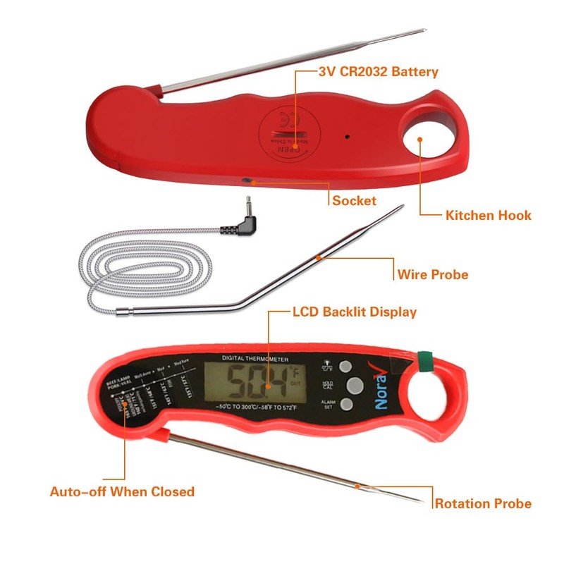 Digital Dual Probe Meat Thermometer – Instant-Read Kitchen Gadget for