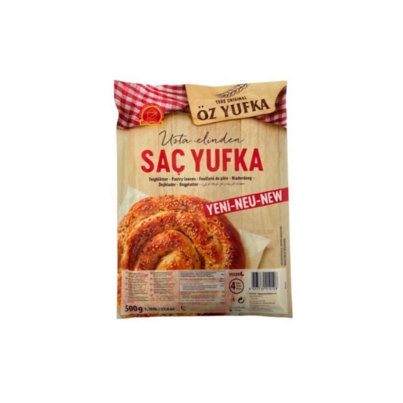 Oz Yufka 4 Pcs Flat Type Fillo Pastry 500 gr