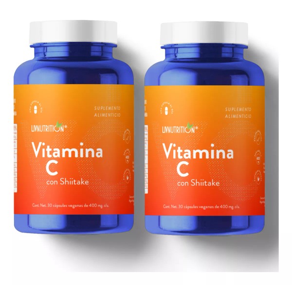 LIV NUTRITION Vitamina C 60 Cápsulas Pack X2 400 Mg