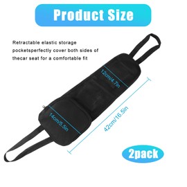 HO-SFSM 2 Stück Faltbare Autositz Organizer Seite, Faltbare Auto Aufbewahrungstasche Netztaschen, Auto Organizer, Multifunktionale, Universal, für PKW, LKW, SUV
