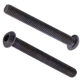 M10-1.5 x 75mm (8 PCS) Button Head Socket Cap Screws, Black Oxide Finish, 10.9 Grade Alloy Steel, Full Thread, Coarse Thread, ISO7380