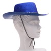 Toyland® Pack of 3-34cm (13") Blue Glitter Cowboy Hats -