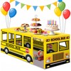 6ft School Bus Birthday Party Playhouse Tablecloth Large Bus Themed
