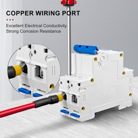 JOTTA Mini DC Circuit Breaker, 2 Pole 500V 20 Amp Isolator for Solar PV System, Thermal Magnetic Trip, DIN Rail Mount DZ47-20DC