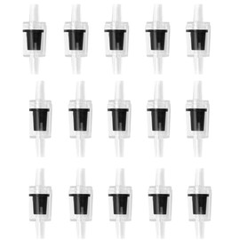 Aquarium Air Pump Check Valve 15 Pcs Non-Return Valves (Black)