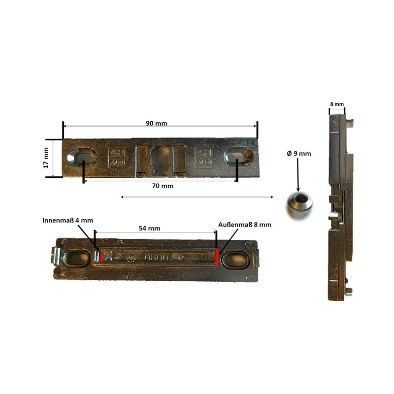 SIEGENIA Balcony Door Handle Aluminium White Door Catch 0800 Euronut