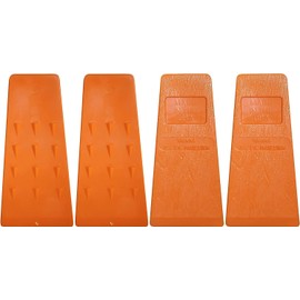 MGP SUPPLY 5.5 Inch Felling Wedge - Four Tree Cutting Wedges Forestry Tools Accessories Wedges with Spikes for Safety Chainsaw - Orange, Set of 4