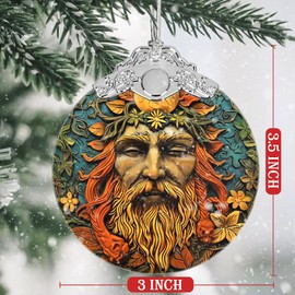 Christmas 2024 Ornament, Christmas Decoration, Stained Glass Christmas Tree Ornaments, Christmas Ornaments Clearance, 2024 Gift Ornament, Xmas Gift for Friend Family Coworker - Hippie Themed