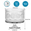 MDLUU Glass Trifle Bowl with Pedestal, 3.43qt Footed Dessert Stand,