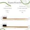 Cepillo De Dientes Bambú Biodegradable Suave Ecológico 150pz