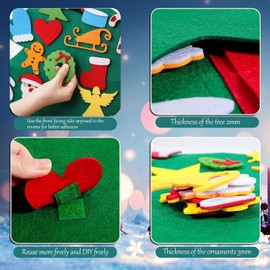 Advent Calendar for Filling, Fabric Advent Calendar for Filling, Felt Christmas Tree Christmas Calendar for Hanging and Filling Yourself, Gift Calendar Children Adults