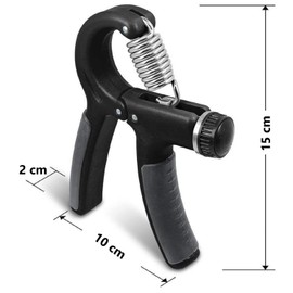 NIRVA WITH DEVICE OF WOMEN PICTURE Adjustable Hand Grip Exerciser - Hand Wrist and Forearm Strengthener (Black & Gray)