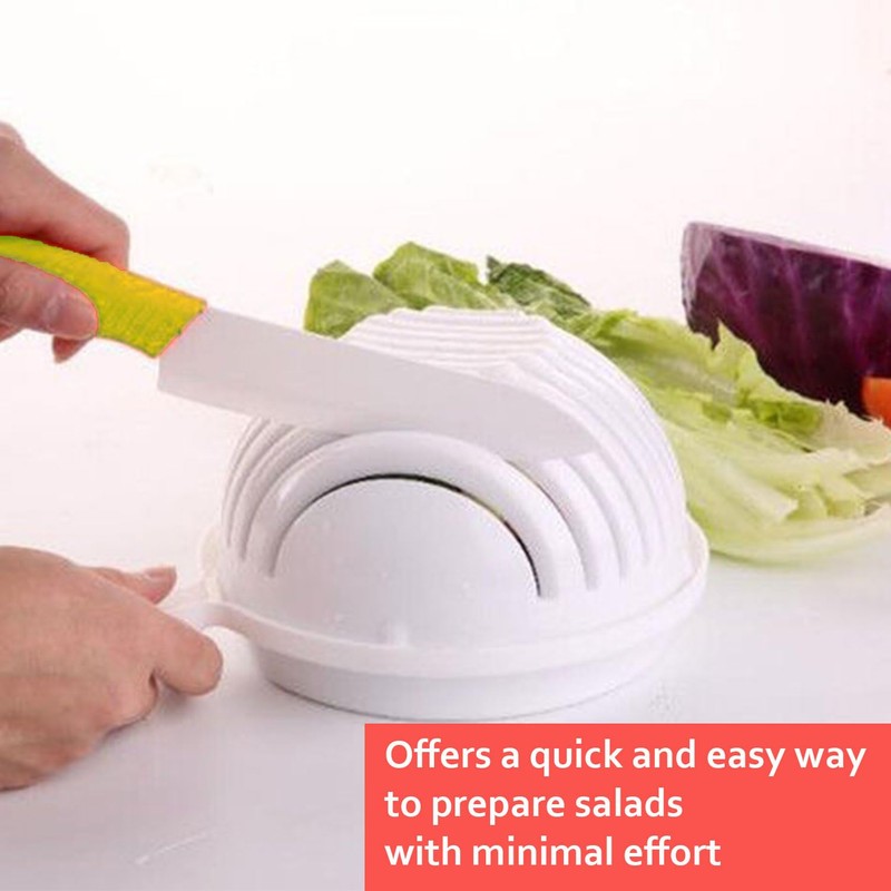 Salad Cutter Bowel Plastic Material Multi-Functional Salad Cutting Bowl for