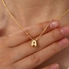 Turandoss Gold Necklace for Women - Bubble Letter Necklace Gold,