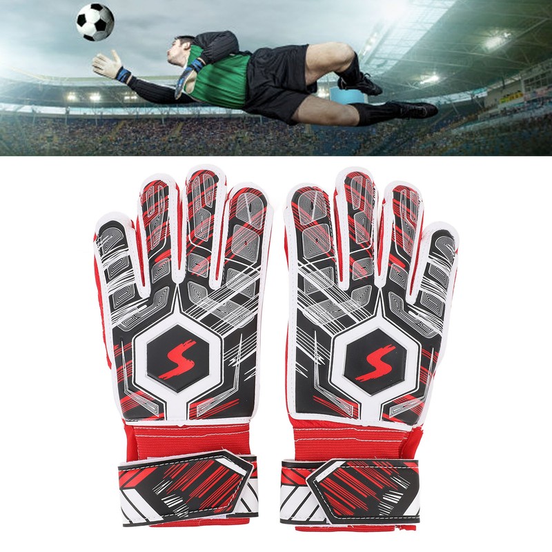 1 Pair Kids Soccer Gloves Latex Collision Resistance Football Goalkeeper
