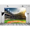 BELECO 9x6ft Fabric Baseball Backdrop Baseball Field Stadium Photography Backdrop