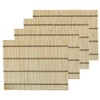 Set of 4 Placemats Bamboo Wood Bamboo 30 x 40