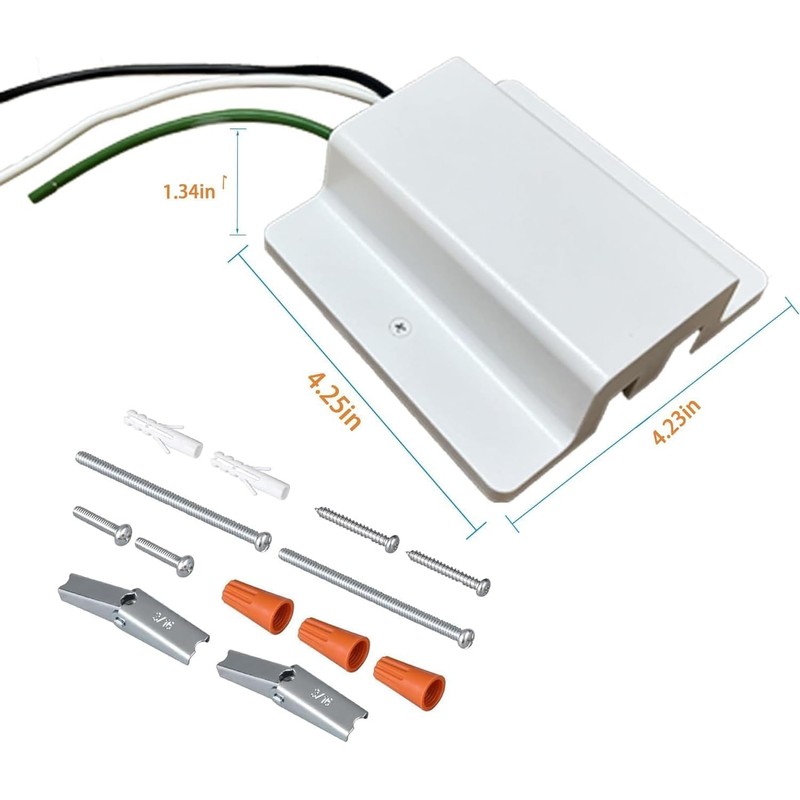 Yuemegou 4PCS H Track White Floating Canopy Connectors for Track