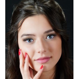 Charmiga Kontaktlinsen farbig mit Stärke blau| Stark deckend | Natürlich | 2 Stück weiche Jahreslinsen + Behälter, Pinzette, Einsetzhilfe | Aruba Blue -5.50 Dioptrien