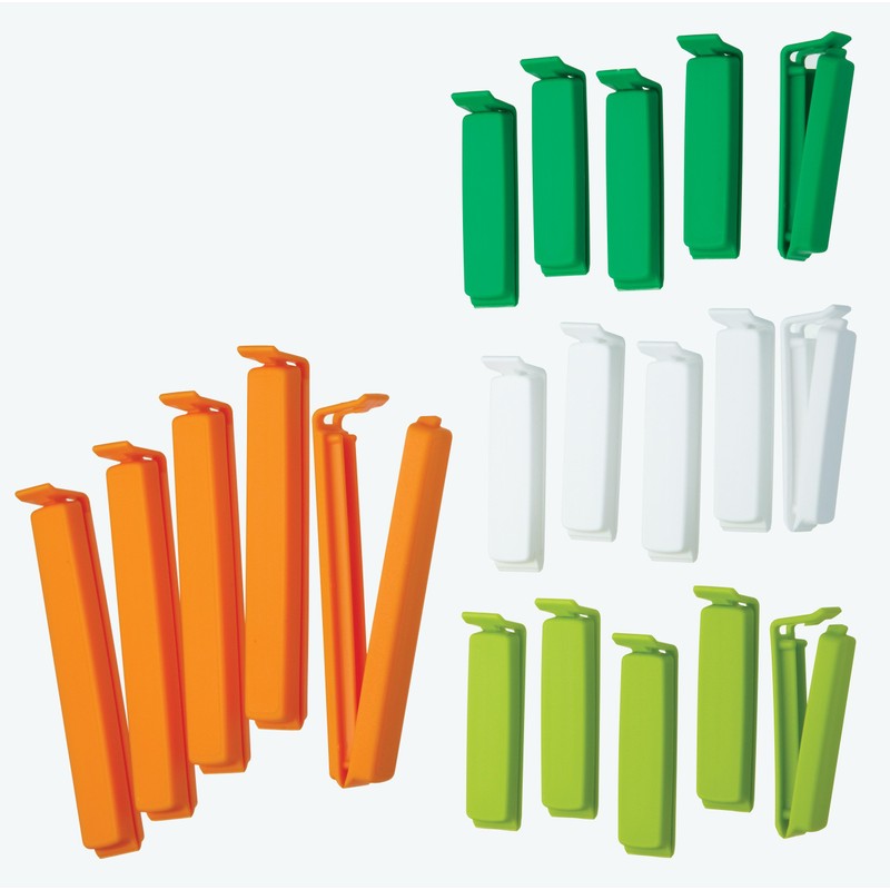 KitchenCraft Food Bag Clips for Food Storage, Plastic, Assorted Sizes,